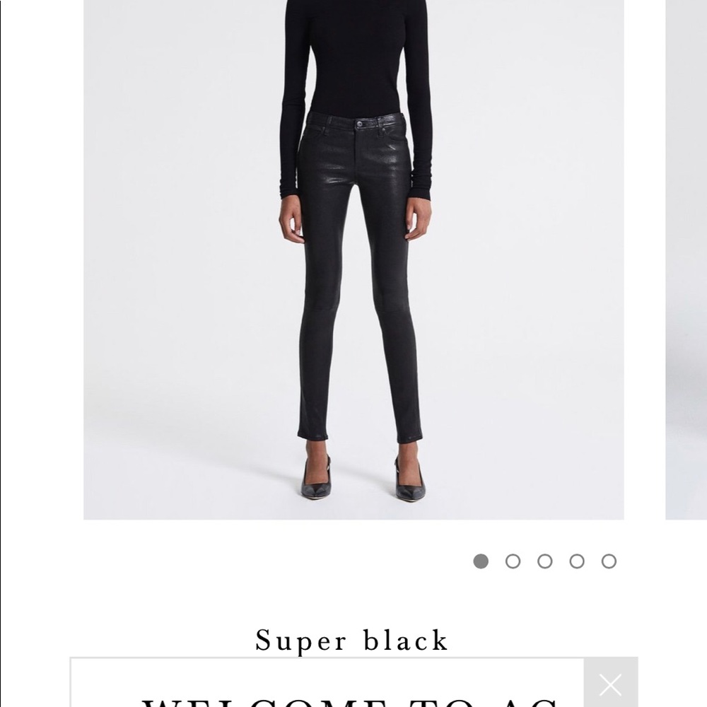 Legging Ankle in Leatherette Super Black